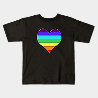 Rainbow Heart Kids T-Shirt